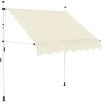 vidaXL Luifel handmatig uittrekbaar 150 cm crème