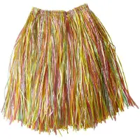 Widmann Hawaiirokje stro meerkleurig 55cm