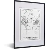 PosterMonkey Fotolijst incl. Poster - Plattegrond - Villingen-Schwenningen - Kaart - Stadskaart - 30x40 cm - Posterlijst