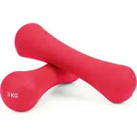 Viking Choice Dumbbell set 6 kg - 2 x 3kg - Neopreen Donker roze - Fitness gewichten