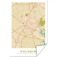 PosterMonkey Poster Plattegrond - Pulheim - Stadskaart - Vintage - Kaart - 40x60 cm