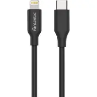 Fontastic snelladende oplaad/datakabel - 480 MBit/s - USB Type-C naar Lightning - MFI - 1.2 m - Zwart