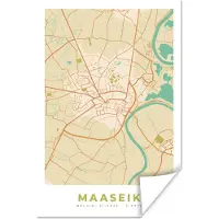 PosterMonkey Poster België - Stadskaart - Plattegrond - Maaseik - Kaart - 120x180 cm XXL