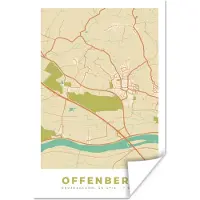 PosterMonkey Poster Vintage - Stadskaart - Offenberg - Kaart - Plattegrond - 20x30 cm