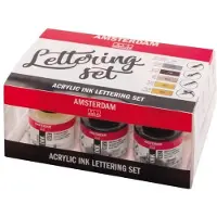 Amsterdam Lettering set 6 flacons 30ml Acrylic Ink acrylinkt