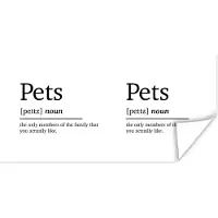 PosterMonkey Poster Spreuken - Woordenboek - Pets - Quotes - Huisdieren definitie - 120x60 cm