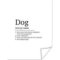 PosterMonkey Poster Quotes - Dog - Hond definitie - Spreuken - Woordenboek - 90x120 cm