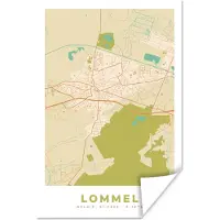 PosterMonkey Poster Plattegrond - Stadskaart - Kaart - België - Lommel - 20x30 cm