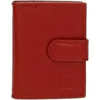 Double-D Leren Creditcardhouder - Pasjeshouder - Opbergmapje - Etui voor 22 visitekaartjes en bankpasjes - Rood