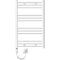 ECD-Germany Badkamerverwarmer Elektrisch 600 X 800 Mm Met Verwarmingselement 1200 W - Wit - Recht Met Zijaansluiting