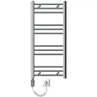ECD-Germany Badkamerradiator Elektrisch Met Verwarmingselement 600w - 400 X 800 Mm - Chroom - Recht Met Zijaansluiting