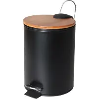 Viking Choice Badkamer prullenbak 3L met bamboe deksel