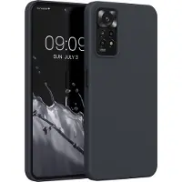 Kwmobile telefoonhoesje geschikt voor Xiaomi Redmi Note 11 Pro / Note 11 Pro (5G) / Note 12 Pro (4G) - Hoesje met siliconen coating - Smartphone case in mat zwart