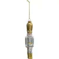Clayre & Eef Goude Kerstbal notenkraker 4*4*17 cm 6GL3318