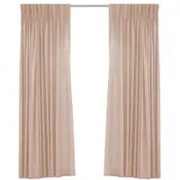 Larson - Luxe Geweven Blackout Gordijn - Ringen - Beige - 300 x 250 cm – Verduisterend & kant en klaar