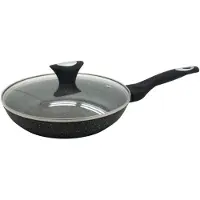 Klausberg 7192 - koekenpan met deksel - 30 cm - Marmer coating - Alle warmtebronnen