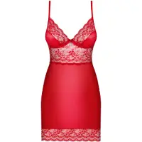 Obsessive Lovica Jurkje & String - Erotische Jurk - Maat XXL - Rood