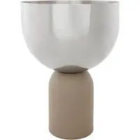 AYTM bloempot Torus, grijs, Ø 22 cm, hoogte 30,6 ijzer Torus, alu / grijs / zink, metaal, Design