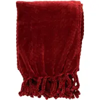 Dutch decor - ZIGGY - Plaid van fleece 140x180 cm - Merlot - rood