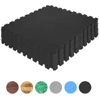 Gorilla Sports Sportschool Vloer Beschermingsmatten (8 stuks, totaal 2,88 m2) Zwart