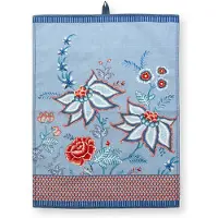 Pip studio Theedoek Flower Festival Blue 50 x 70 cm
