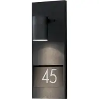 Konstsmide Wandlamp buiten met huisnummer | GU10 | Modena | IP44 | Zwart |