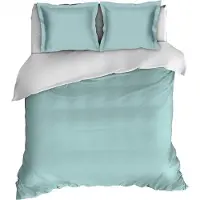 Romanette Dekbedovertrek Comtesse Mistygreen Wit Flanel-240 x 200 / 220 cm | Lits-Jumeaux