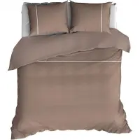 Romanette Dekbedovertrek Duchesse Taupe Flanel-240 x 200 / 220 cm | Lits-Jumeaux