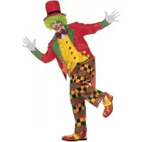 Widmann Clowns verkleedkleding - gekleurd - volwassenen - clownspak - kostuum - Carnaval 50