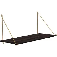 We Do Wood - Loop Shelf Dark - Bamboe plankensysteem - Brass