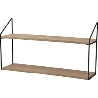Lisomme Cara houten wandrek naturel - 60 x 33 cm