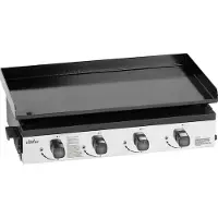 Bighorn Gas Plancha BBQ met 4 Branders (9,96 kW) – Geëmailleerde Stalen Bakplaat – Compact Tafelmodel – Zwart