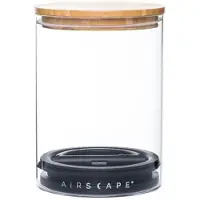 Planetary Design - Airscape - Canister - Koffiebonen - Koekjes - Rijst - Snoep - Voorraadpotten - Lucht dicht - vacuum - Glas - Transparant - Bamboe deksel - 500 gram