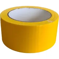 Kortpack - Duct-tape 50mm breed x 25mtr lang - Geel - 1 rol - Kerndiameter: 76mm - Reparatietape -Ducktape - (021.0145)