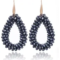 Cilla Jewels Druppel oorbellen Stardust Antraciet Goudkleurig