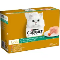 Gourmet Natvoer kat Gold mousse groenten 12 x 85 g