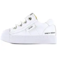 Shoesme SH21S001-J leren sneakers wit Jongens/Meisjes Imitatieleer Effen - maat 32
