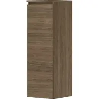 Ink Half Hoge Kast 106x35cm - Houten Keerlijst - 1 Deur - Links/rechts - Front Vlak - Zuiver Eiken - Badkamermeubels, Kolom- En Zijkasten, Halfhoge