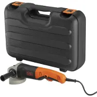 Black & Decker KG1202K 1200W 125mm haakse slijper | 125mm beschermkap | Zijhandgreep | In koffer - KG1202K-QS