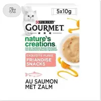 Gourmet Purina nature's creations met zalm en vleugje wortel 5x (5x10g)