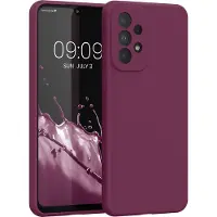 Kwmobile telefoonhoesje geschikt voor Samsung Galaxy A33 5G - Hoesje met siliconen coating - Smartphone case in bordeaux-violet