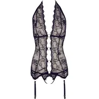 Abierta Fina Erotische Kanten Lingerie Set Transparant