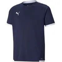 Puma teamLIGA Jersey Jr Unisex sportshirt - Peacoat-White