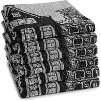 DDDDD Keukendoek Canal Black 50 x 55 cm (6-Delig)