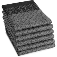 DDDDD Theedoek Chrystal Black 60 x 65 cm (6-Delig)