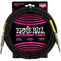 Ernie Ball PVC Straight Straight Inst Cable 4,6 m Recht - Recht Instrumentkabel