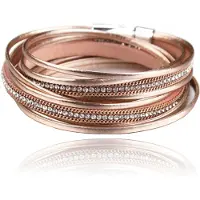 Deja Jewels Champagne kleurige dames armband met kristallen