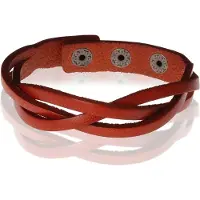Stone Valley gevlochten leren armband Heren Bruin
