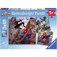 Ravensburger Spider-Man in actie - Kinderpuzzel 3 x 49 stukjes - Vanaf 5+