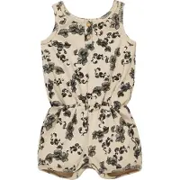 Little Indians gebloemde jumpsuit met biologisch katoen beige/zwart Meisjes | Maat: 104